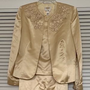 NWT Silk Shantung special occasion gown + jacket